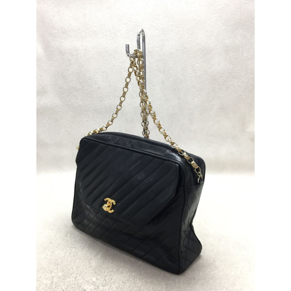 Chanel Leather Coco Mark Tassel Chain Shoulder Bag - Picture 2 of 7